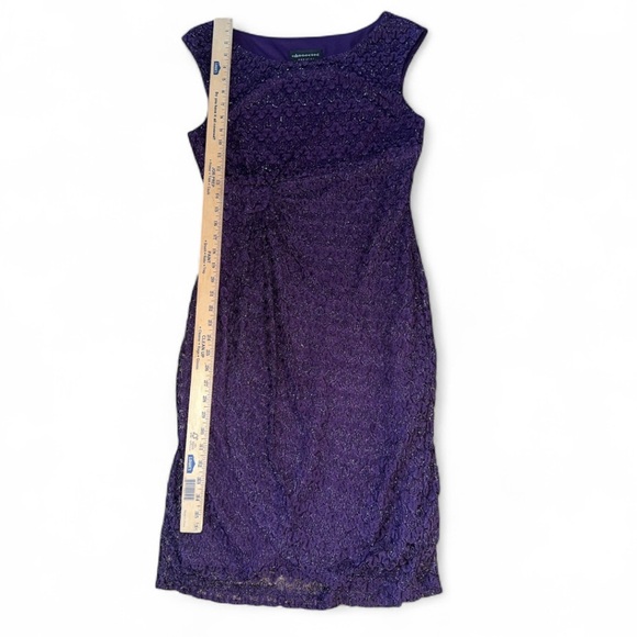 Connected Apparel Deep Purple, Festive Midi Dress, Womens size 12 - Picture 4 of 6